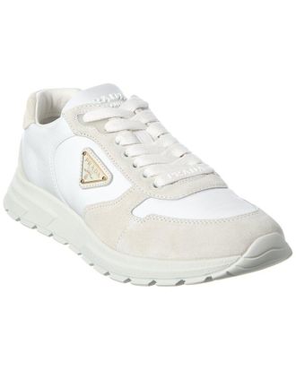 Prada Nylon & Suede Sneaker