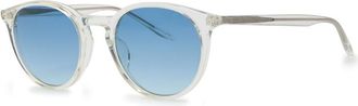 Barton Perreira Princeton Round-frame Sunglasses - White - One Size