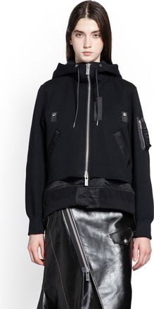 sacai Sponge Sweat x Nylon Twill Hoodie