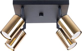 Sollux Lighting Design Deckenlampe Winx 4-Flammig (quadratisch), Gold