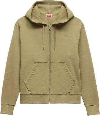 Kenzo Full Zip Hoodie - Heren - Vesten met rits - Groen - L - Katoen - Hoodies & sweatvesten