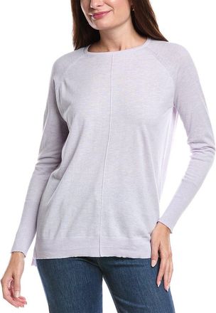 Forté Cashmere Easy High-Low Silk & Cashmere-Blend Sweater