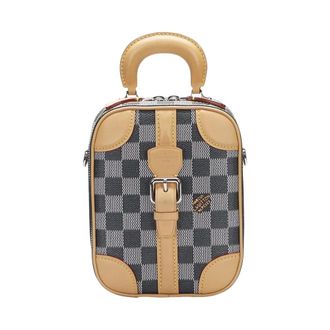 Louis Vuitton Pre-owned Mini Azur Canvas Crossbody Bag - Dames - Pre-owned - Grijs - Maat: ONE Size