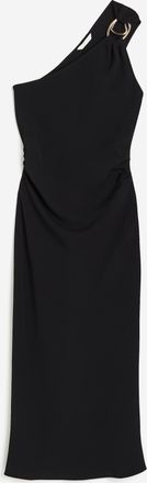 H&M One-Shoulder-Kleid - Schwarz