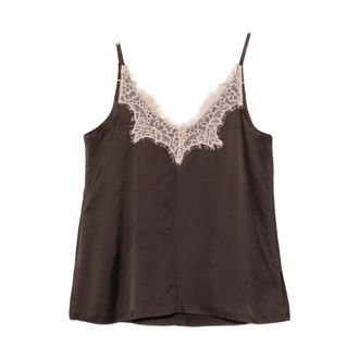 Seventy Tops, Dames, Bruin, S, Mouwloze Top