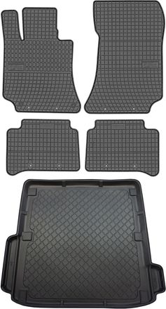 OEM Juego De Alfombrillas De Goma Para Coche Y Maletero Para Mercedes Clase E W212 Kombi (2009-10.2016)