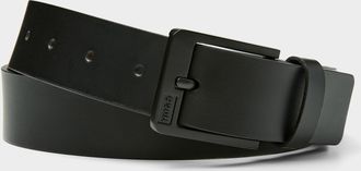 HUGO BOSS Mens Tone-on-tone black belt