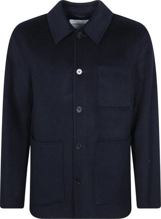 Amaranto Giacca Over Shirt - Heren - Zomerjassen - Blauw - M - Jassen