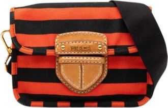 Prada Pre-owned Cross Body Bags, female, Multicolor, Size: ONE SIZE Pre-owned Canapa Shoulder bag