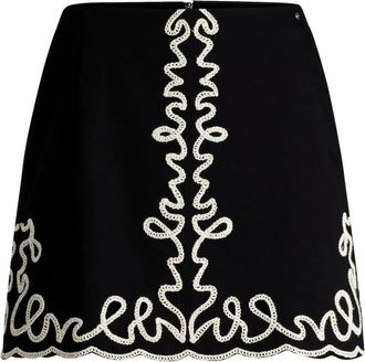 HUGO BOSS C Valembroi Rok - Dames - Korte rokken - Zwart - M - Katoen - Rokken