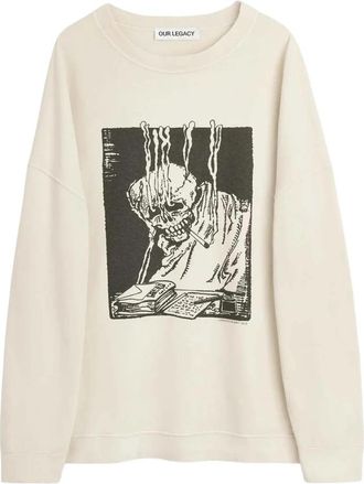 Our Legacy Slack Sweatshirt - Heren - Sweatshirts - Beige - L - Katoen - Hoodies & sweatvesten