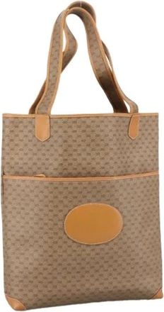 Gucci Pre-owned Tote Bags, female, Brown, Size: ONE SIZE Pre-owned Vintage Micro Small GG Canvas Tote Bag