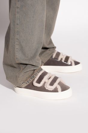 INUIKII Shearling Low Velcro Shoes, Womens, Grey