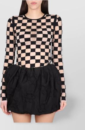 Max Mara stretch jersey crew-neck long-sleeve blouse