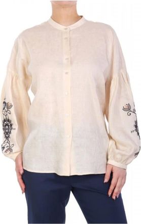 Max Mara Dames, Blouses & Shirts, Beige, Maat: L