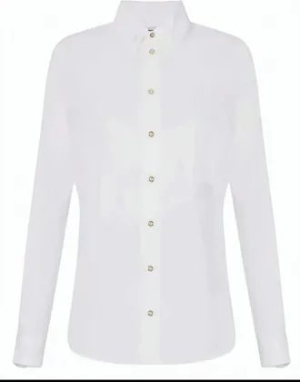 Elisabetta Franchi Cotton Double Collar Button Shirt
