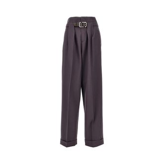 The Attico Gabardine pants with belt Woman 42