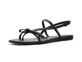 Kate Spade New York Loop Flat Sandals Womens Sandals Black : 10.5 M, Leather