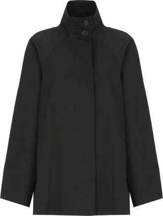Marella Jassen, Dames, Zwart, S, Linea Emme Trenchcoat