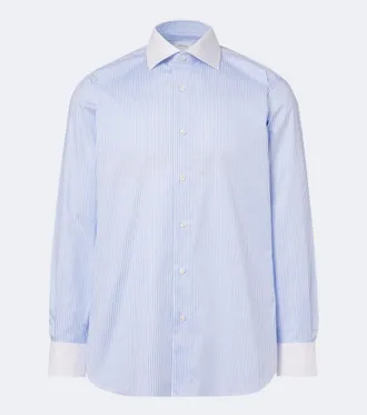 Brioni Camisa de algod&oacute;n a rayas