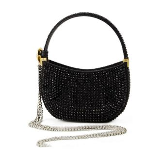 Magda Butrym Womens Micro Vesna Crystal Hobo Cristal Black Others Shoulder-hobo-bags