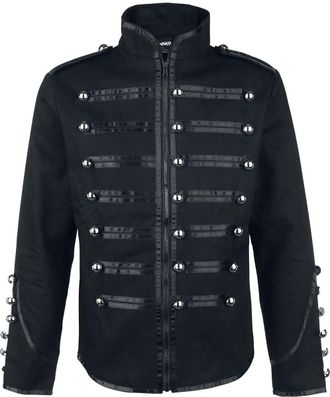 Banned Military Drummer Jacket - Black/Black / M