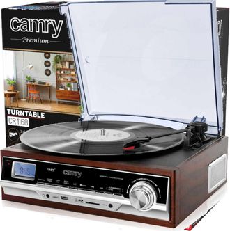 Adler Europe Camry Cr 1168 Tocadiscos De Vinilo Vintage, Altavoces Incorporados, Bluetooth, Usb Grabaci&oacute;n, Velocidades 33 45 78 Rpm