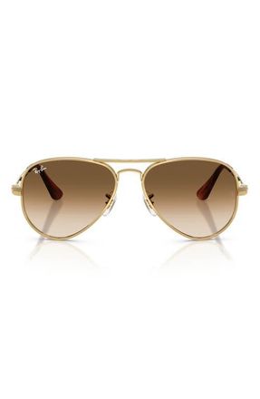 Ray-Ban Max Aviator 58mm Gradient Pilot Sunglasses in Arista /Clear Gradient Brown at Nordstrom