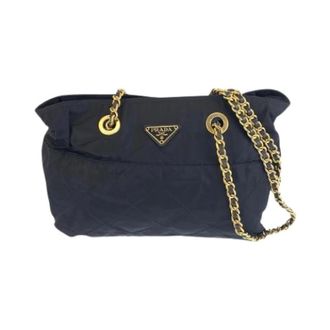 Prada Pre-owned Tessuto Nylon 2way Bag - Dames - Pre-owned - Blauw - Maat: ONE Size Nylon