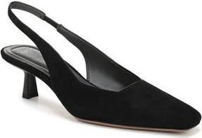 Franco Sarto Raven Slingback Kitten Heel Pump in Black/Black at Nordstrom Rack, Size 7.5