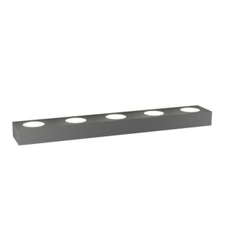 Top-Light Applique moderna top light beaside 1190 a9 gx53 led metallo biemissione lampada parete, finitura metallo antracite