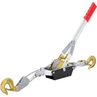 OEM Polipasto Manual De Cable - Carga M&aacute;xima 2000 Kg - 2,2 M - Acero - Con 2 Transmisiones Y 2 Ganchos - Cabrestante Para Elevaci&oacute;n Y Tracci&oacute;n En Jardiner