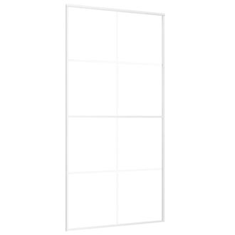 vidaXL Vidaxl - Puerta Corredera Esg Vidrio Y Aluminio Blanca 102,5x205 Cm