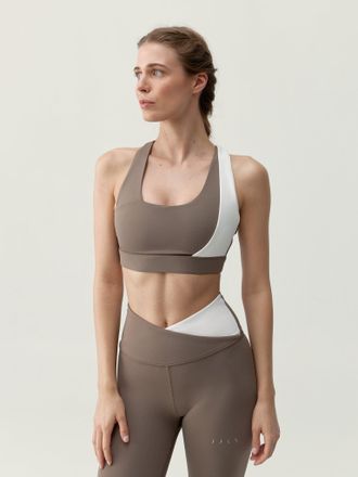 Born Living Yoga Top Cleo Fossil/White Chalk