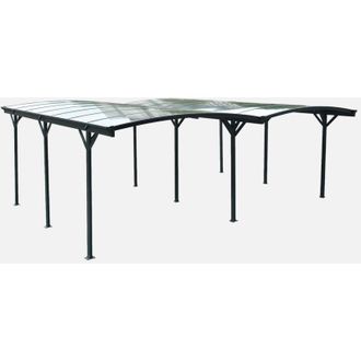 Sweeek Carport 5x6m con estensione in alluminio e policarbonato