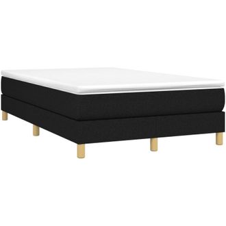 vidaXL Vidaxl - Cama Box Spring Con Colch&oacute;n Tela Negro 120x190 Cm