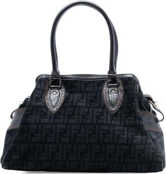 Fendi Pre-owned Fendi Medium Zucca Velvet Etniko Du Jour Handbag 2477 8BN162 UZC 079