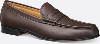 Dior Leather Penny Loafer - Brown