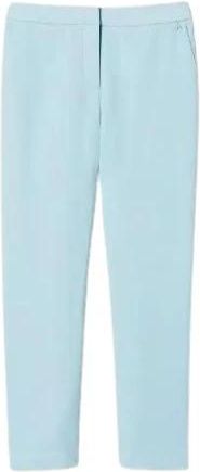 Twinset Actitude Cigarette Broeken - Dames - Vrijetijds broeken - Blauw - 2XS - Leer - Broeken