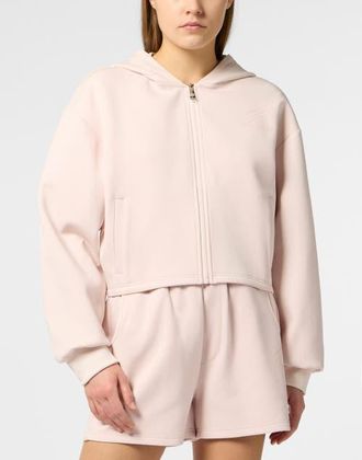Plein Sport Zip Hoodie Icon Scratch Women in Rose/pink at Nordstrom, Size X-Small