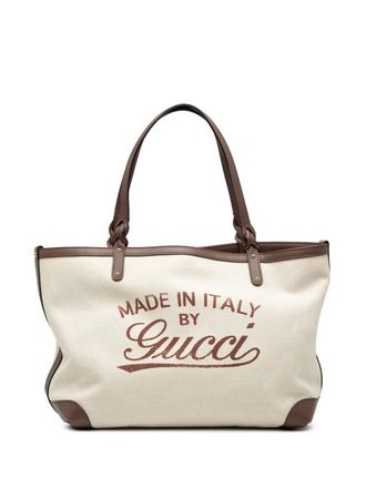 Gucci 2000-2015 Canvas Craft tote bag - Brown