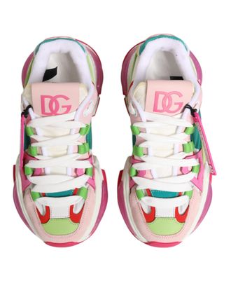 Dolce & Gabbana Womens Multicolor Leather Airmaster Low Top Sneaker Shoes