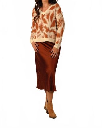Tribal Spiced Sunset Skirt In Cinnamon
