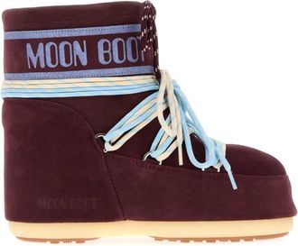 Moon Boot Maroon Suede Icon Boots