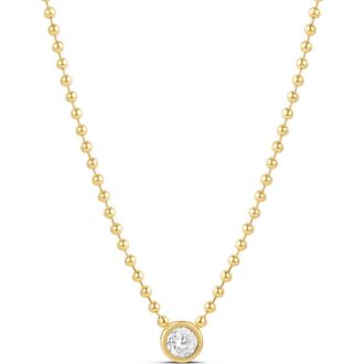 SHYMI Bezel Crystal Pendant Necklace in Gold at Nordstrom