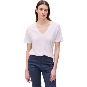 Richer Poorer Inc. The Linen Jersey V Neck Tee in White at Nordstrom, Size X-Large