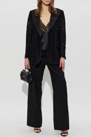 Dolce & Gabbana Lace Blazer, Womens, Black