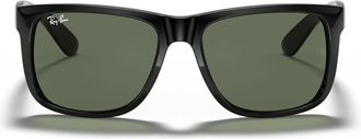 Ray-Ban Sunglasses Rb4165 601/71 Justin Black/Green Unisex