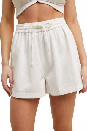 Wishlist Womens Weekender Fleece Short In Off-White