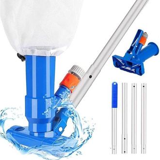 No Brand Aspiradora Para Piscinas - Kit De Limpieza - Limpieza De Superficies Acu&aacute;ticas - No Requiere Electricidad - 1,4 Metros - Azul